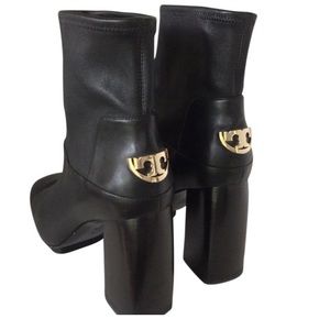 Tory Burch🔴Black Sidney boots booties Sz 5